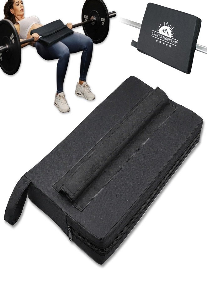 Lights Mountain Square Hip-Thrust Pad Protective Extra Thick Foam pad for Barbell Weightlifting Hip Thrusts and Glute Bridges Workouts Home Gym Equipment (Black) - Image 1